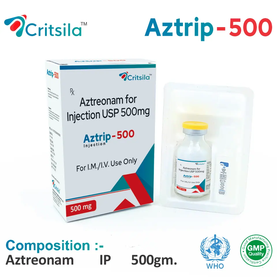 Aztreonam 500mg Injection PCD Pharma Franchise